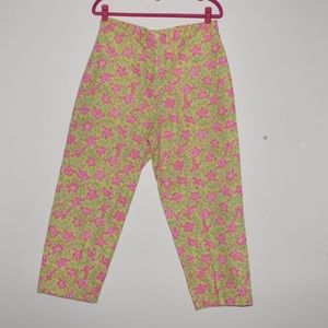 Lilly Pulitzer Pink & Green Turtle Pants